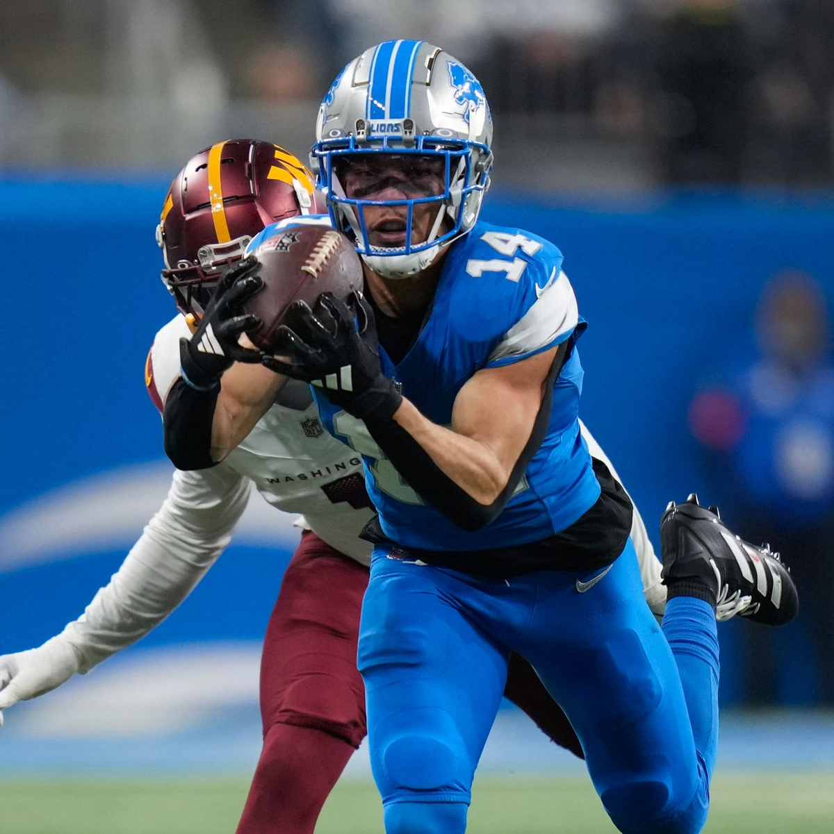 Amon-Ra St. Brown hatte ganz starke Szenen. Für die Lions reichte das nicht. - Foto: Seth Wenig/AP/dpa