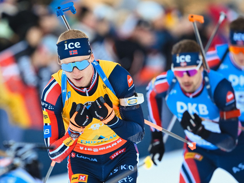 Elvira Öberg gewinnt im Massenstart. - Foto: Sven Hoppe/dpa