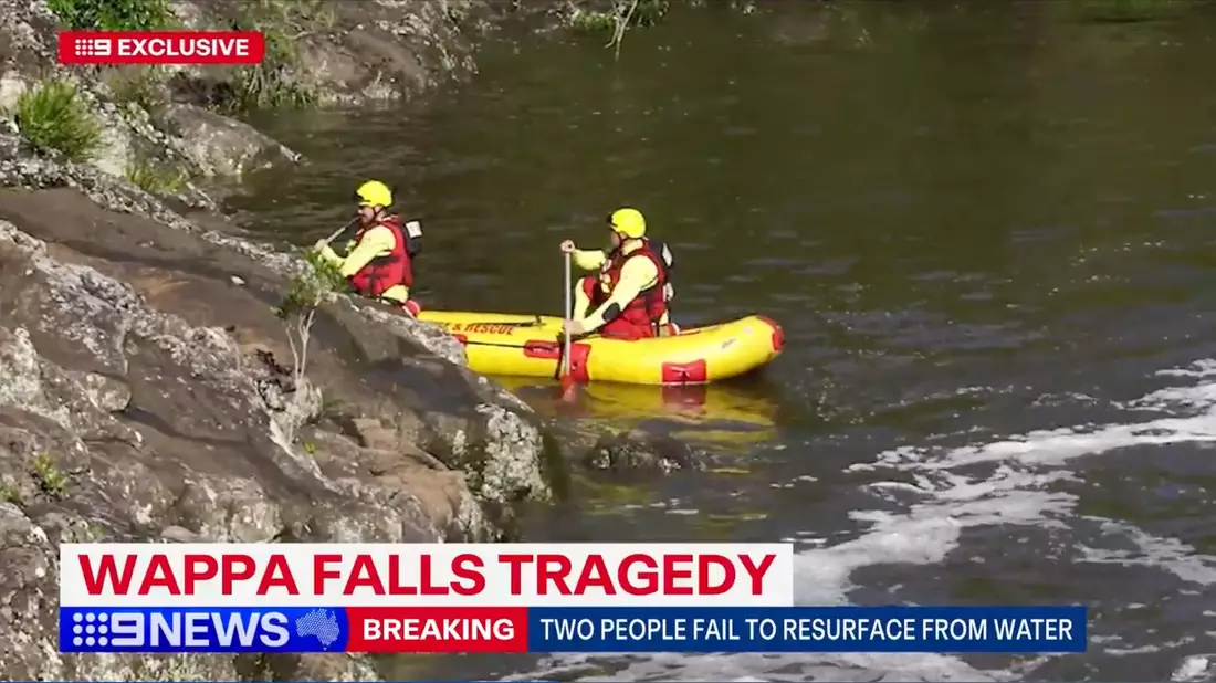Die Wappa Falls in Queensland gelten als gefährlich - es gab dort schon einige Todesfälle. - Bild: 9news/9NEWS/AAP/dpa