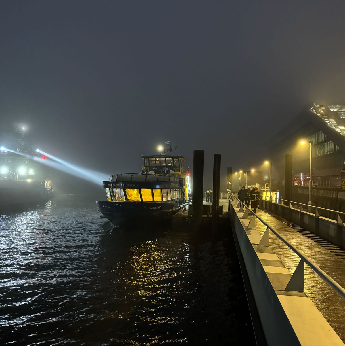 Bei einem Schiffsunfall auf der Elbe ist ersten Erkenntnissen zufolge auch ein Mensch lebensgefährlich verletzt worden. - Foto: Jonas Walzberg/dpa