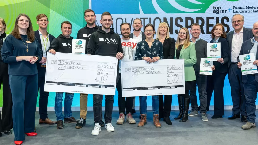 Innovationspreis Moderne Landwirtschaft 2025: SAM-Dimension und Hofgut Dettenberg als Gewinner ausgezeichnet - Bild: presseportal.de