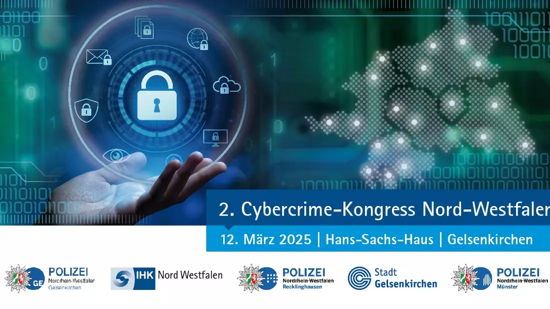 POL-RE: Kreis Recklinghausen/Bottrop/Gelsenkirchen/Münster: 2. Cybercrime-Kongress am 12. März 2025 im Gelsenkirchener Hans-Sachs-Haus - Bild: presseportal.de