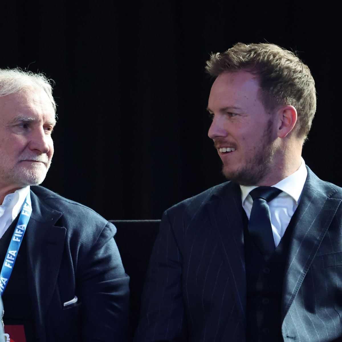 Großes Vertrauen: Völler und Nagelsmann schätzen sich sehr.  - Foto: Christian Charisius/dpa
