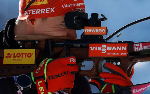  Philipp Horn wird bester Deutscher im Sprint von Antholz. - Foto: Alessandro Trovati/AP/dpa