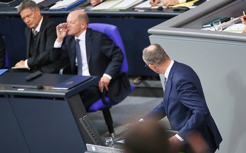 Robert Habeck, Olaf Scholz und Friedrich Merz (Archiv) - Foto: über dts Nachrichtenagentur