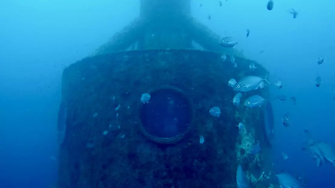 Durch die Bullaugenfenster beobachtete Koch das Meer. - Bild: ---/Ocean Builders/dpa