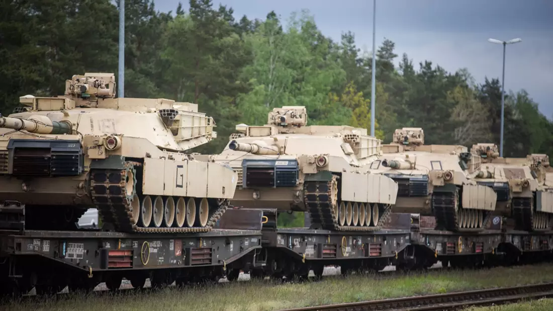 Die USA haben der Ukraine unter anderem Kampfpanzer vom Tpy M1A1-Abrams für die Verteidigung geliefert. (Archivbild) - Bild: Spc. Adrian Greenwood/DVIDS/U.S. Army/dpa