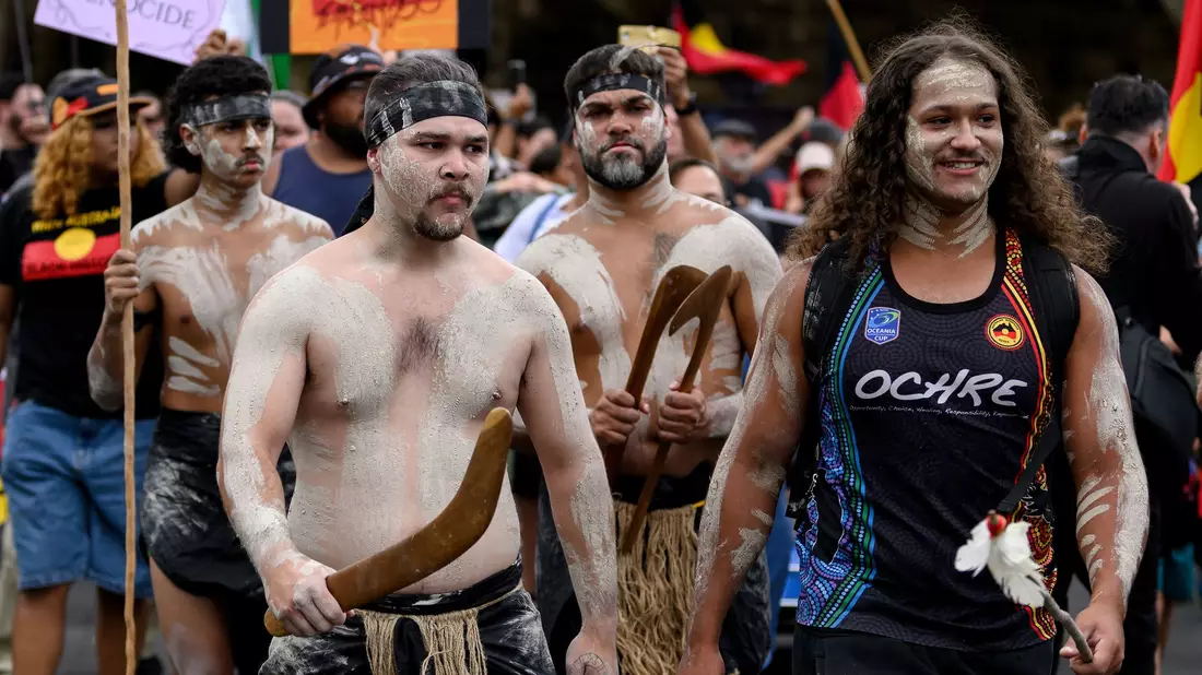 Gegner des Feiertags sprechen vom «Invasion Day» oder auch «Survival Day». - Bild: Steven Markham/AAP/dpa