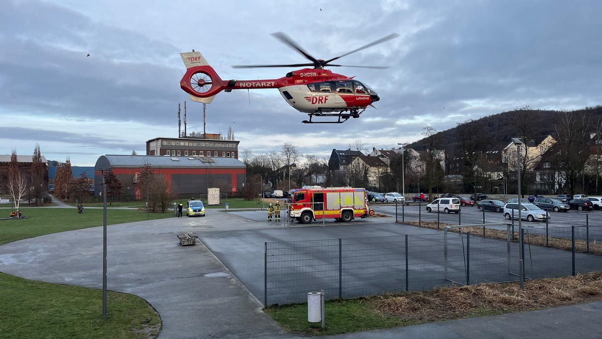 FW-EN: Hubschrauberlandung am Ennepebogen - Foto: presseportal.de