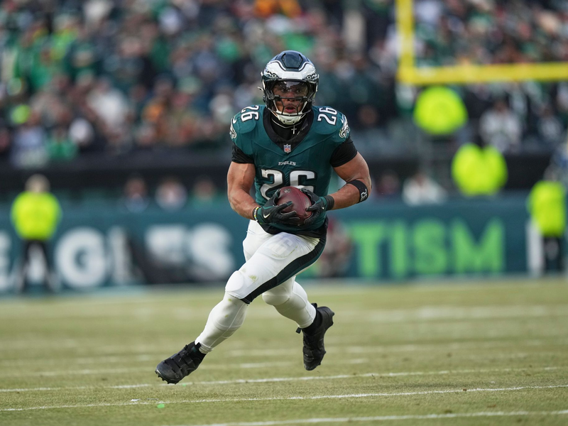 Drei Touchdowns auf dem Weg nach New Orleans: Saquon Barkley überragte beim Sieg der Eagles.  - Foto: Matt Slocum/AP/dpa