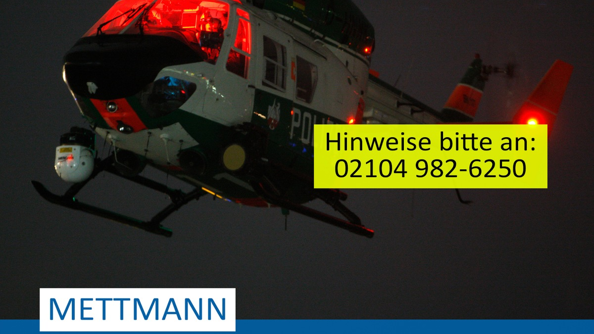 POL-ME: Einbruch in Bank: Polizei fahndete per Hubschrauber nach den Tätern - Mettmann - 2501093 - Foto: presseportal.de