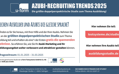 Azubis auch 2025 verzweifelt gesucht! / Deutschlands größte doppelperspektivische Studie zur dualen Ausbildung am Start - Foto: presseportal.de