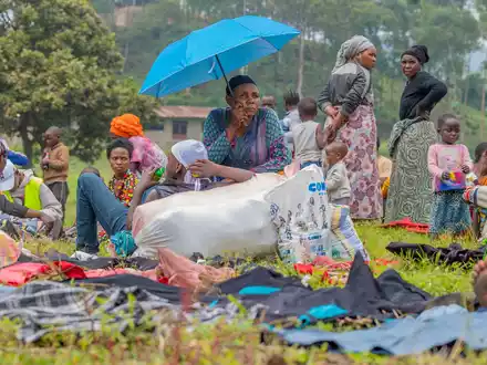 Flüchtlinge aus dem Ostkongo in Ruanda. - Foto: Yuhi Irakiza/AP/dpa