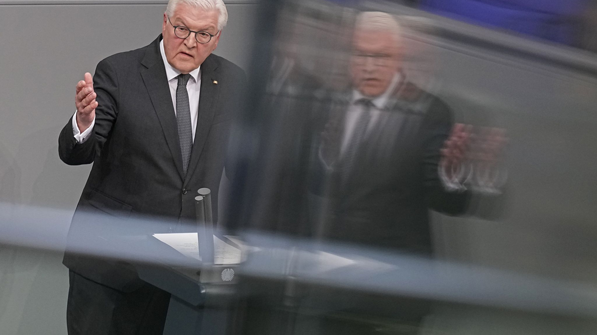 Der Bundespräsident spricht im Bundestag eine eindringliche Warnung aus.  - Foto: Michael Kappeler/dpa
