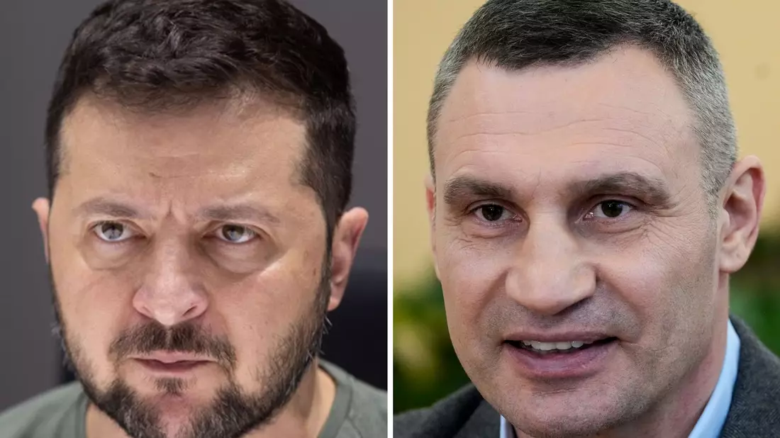 Kiews Bürgermeister Klitschko (r) beklagt eine Einmischung in seine Amtsgeschäfte durch den neuen von Selenskyj eingesetzten Militärgouverneur der Stadt. (Archivbild) - Bild: Efrem Lukatsky AP and President Of Ukraine / dpa