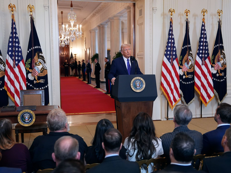 Donald Trump sorgt mit einem weiteren umstrittenen Vorstoß für Aufsehen. - Foto: Alex Brandon/AP/dpa