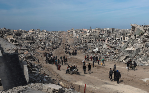 Aus dem Gazastreifen könne eine «Riviera des Nahen Ostens» werden, schwärmte Trump. (Archivbild) - Foto: Abed Hajjar/AP/dpa