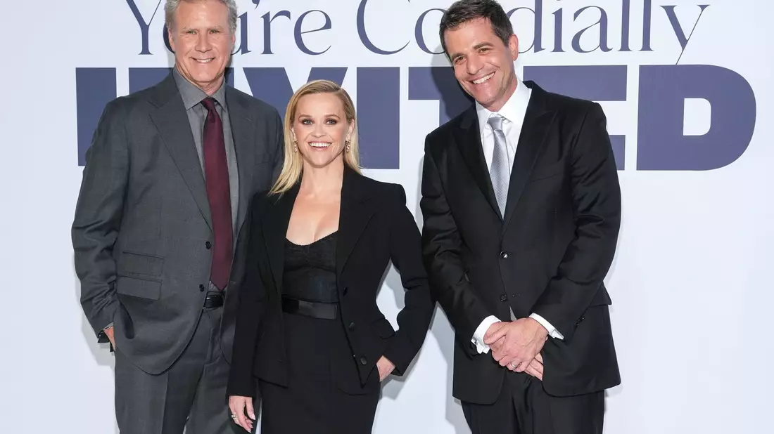 Will Ferrell, Reese Witherspoon und Nicholas Stoller, Regisseur von «Ihr seid herzlich eingeladen» - Bild: Scott A Garfitt/Invision/AP/dpa