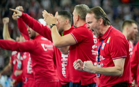 Marin Jelinic spielt mit Kroatien um die Goldmedaille bei der WM.  - Foto: Darko Bandic/AP/dpa