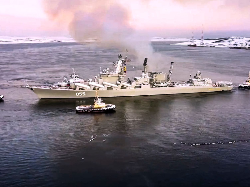 An der russischen Flottenübung in der Arktis nehmen bis zu 20 Kriegsschiffe teil. (Archivbild) - Foto: Uncredited/Russian Defense Ministry Press Service/AP/dpa