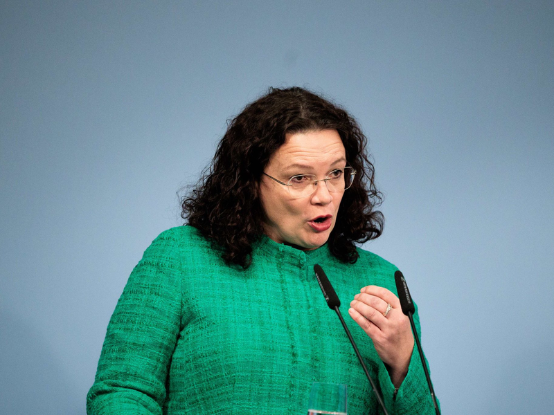 Die Vorstandsvorsitzende der Bundesagentur, Andrea Nahles, hält es für «nicht sehr wahrscheinlich», dass die Drei-Millionen-Marke in diesem Winter noch erreicht werde. (Archivbild) - Foto: Carsten Koall/dpa
