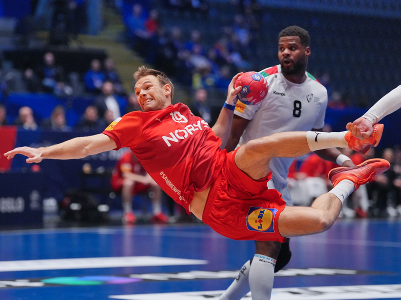 Mathias Gidsel steht mit Dänemark mal wieder in einem Endspiel.  - Foto: Soeren Stache/dpa