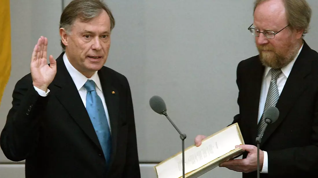 Zum ersten Mal wurde Köhler 2004 zum Bundespräsidenten gewählt.  - Bild: Wolfgang Kumm/dpa