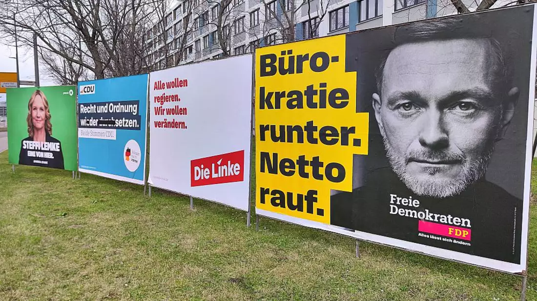 Wahlplakate von Bündnis90/Die Grünen, CDU, Linke und FDP (Archiv) - Bild: über dts Nachrichtenagentur