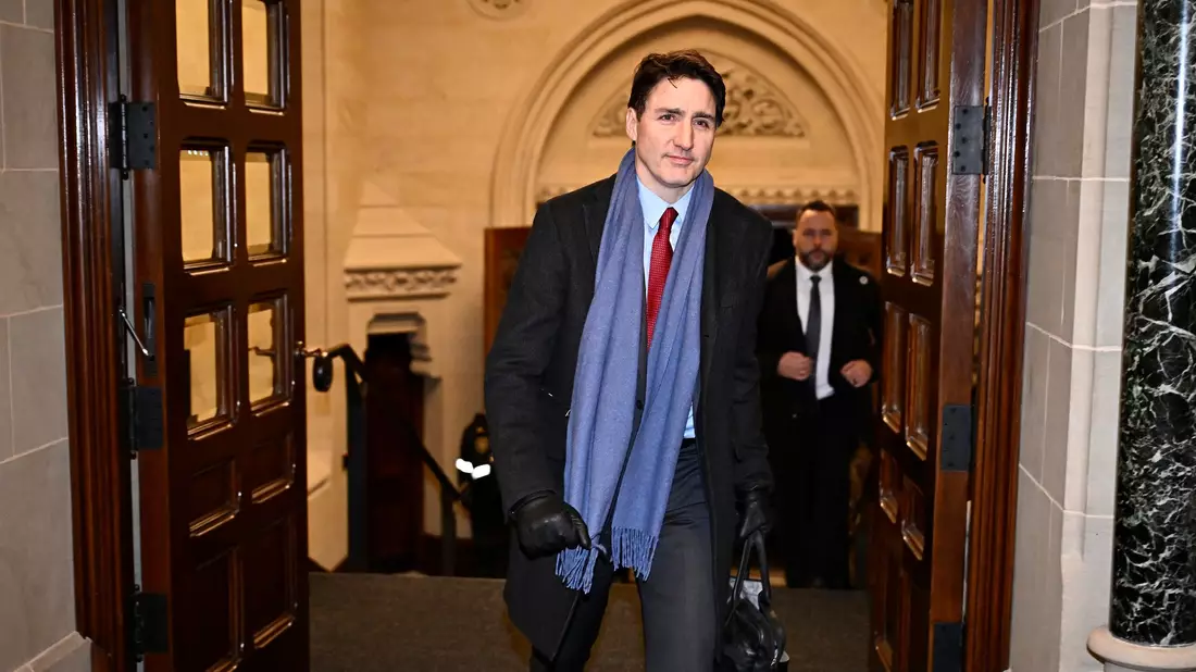 Trudeau kündigt Gegenzölle an.  - Bild: Justin Tang/The Canadian Press via AP/dpa