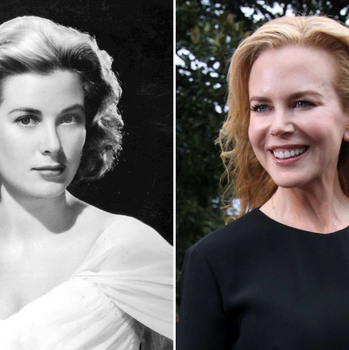 Suchte man für ihren Typ Frau und die stechend blauen Augen Ähnlichkeiten bei den Stars der goldenen Hollywood-Ära, dann erinnerte Kidman viele stets an Grace Kelly. (Archivbild-Kombo) - Foto: picture alliance / dpa