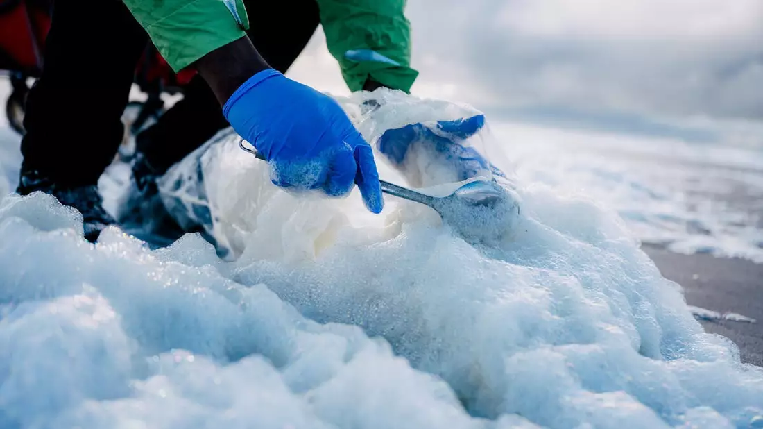 Greenpeace warnt: Meeresschaum an deutscher Nord- und Ostseeküste mit gesundheitsgefährdenden Chemikalien belastet / Grenzwerte für PFAS in Badegewässer deutlich überschritten - Bild: presseportal.de
