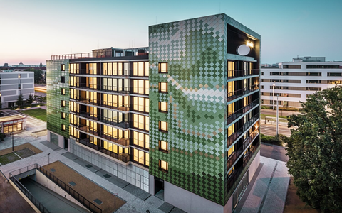 „Pick-Nick“ Rautenfassade in Dresden - Foto: PREFA | Croce & Wir über pressetext.de