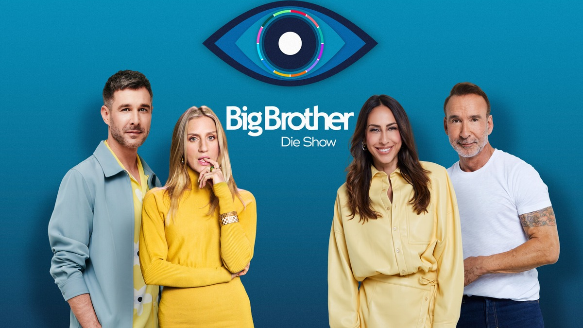 Jochen Schropp Elena Gruschka Melissa Khalaj Jochen Bendel Big Brother - Die Show - Foto: Joyn/Christoph Köstlin/Marc Rehbeck, presseportal.de