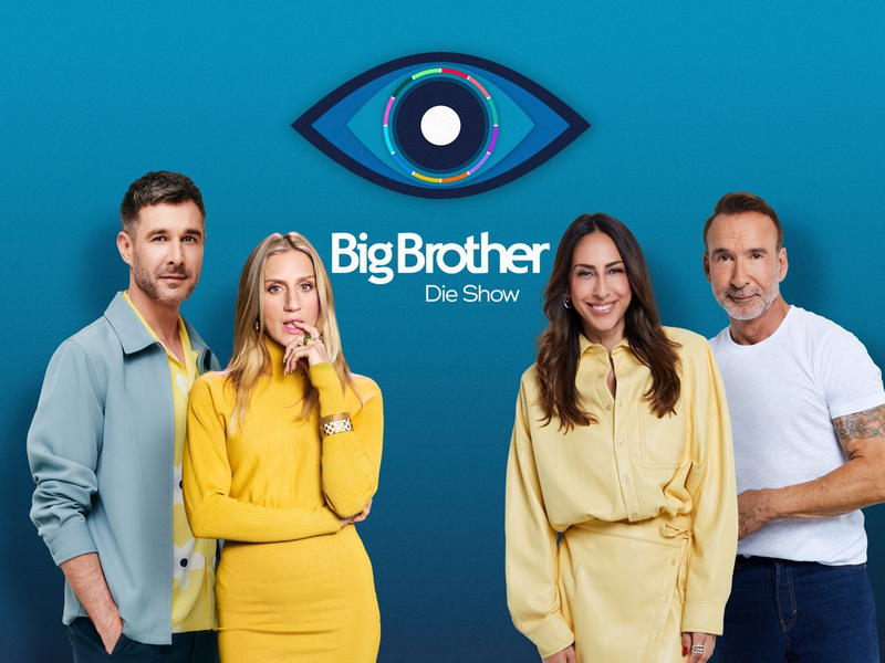 Jochen Schropp Elena Gruschka Melissa Khalaj Jochen Bendel Big Brother - Die Show - Foto: Joyn/Christoph Köstlin/Marc Rehbeck, presseportal.de