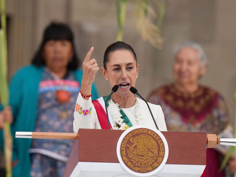 Mexikos Präsidentin Sheinbaum scheint das Schlimmste für ihr Land zunächst abgewendet zu haben. (Archivbild) - Foto: Fernando Llano/AP/dpa