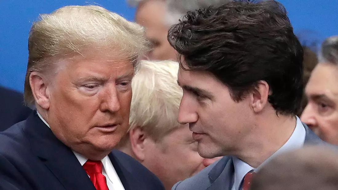 Keine Freunde, aber Nachbarn: Trump und Trudeau - Bild: Evan Vucci/AP/dpa