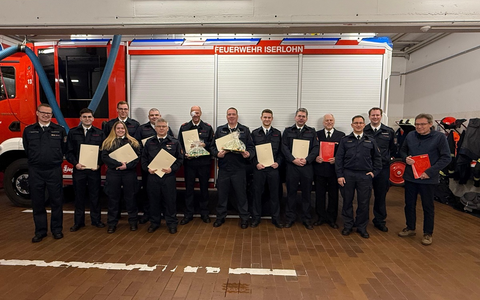 FW-MK: Löschgruppe Bremke auch 2024 sehr gefragt Jahresdienstbesprechung war von Ehrungen, Beförderungen und personellen Veränderungen geprägt - Foto: presseportal.de FW-MK: Löschgruppe Bremke auch 2024 sehr gefragt Jahresdienstbesprechung war von Ehrungen, Beförderungen und personellen Veränderungen geprägt - Foto: presseportal.de