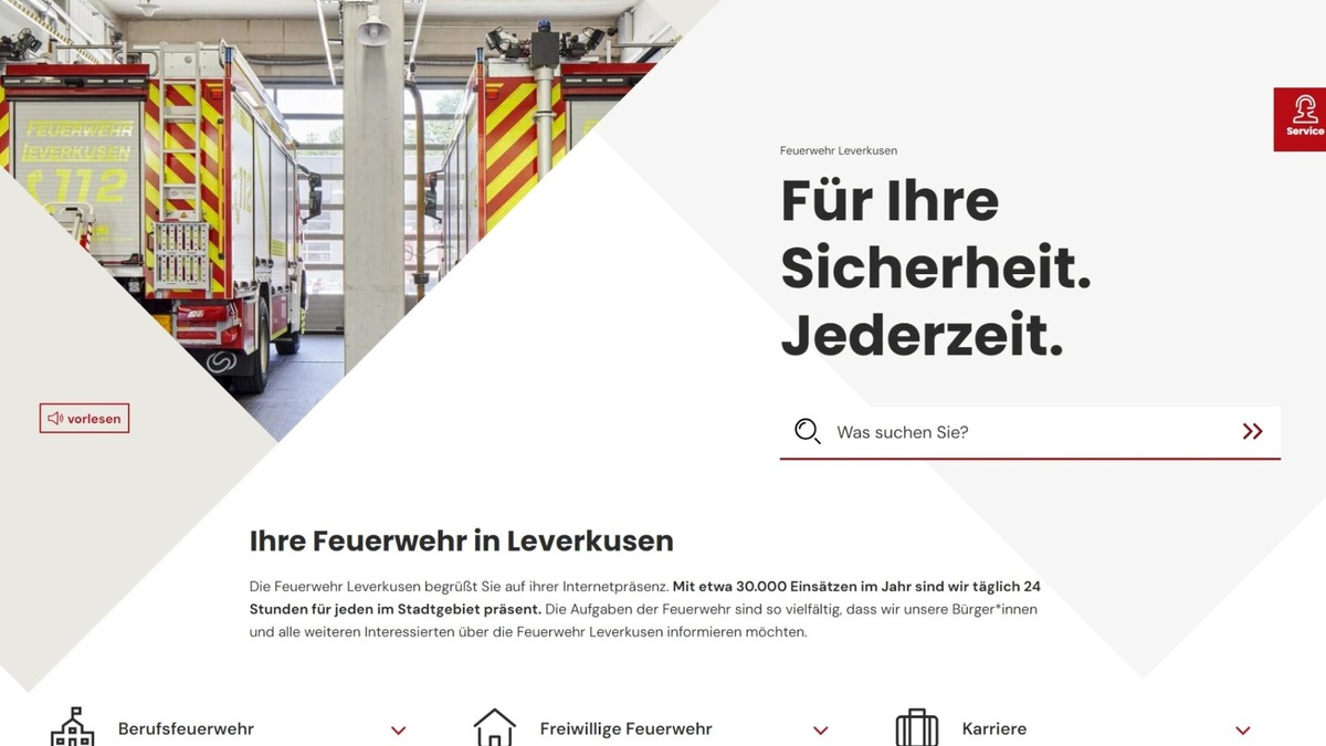 FW-LEV: Feuerwehr Leverkusen präsentiert sich mit neuer Website - Foto: presseportal.de