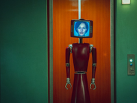 Roboter Cassandra (Lavinia Wilson) stammt aus einer anderen Zeit. - Foto: Sasha Ostrov/Netflix/dpa