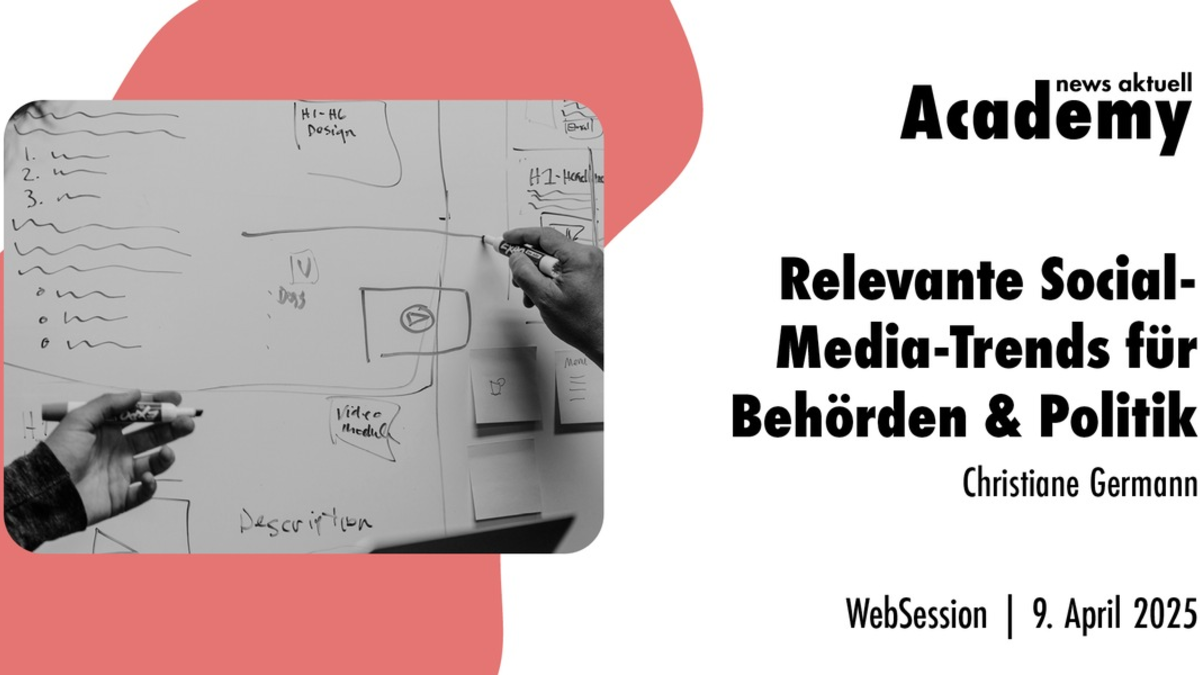 Relevante Social-Media-Trends für Behörden und Politik - Was Sie 2025 für Ihren Erfolg in sozialen Medien wissen müssen / Ein Webinar der news aktuell Academy - Foto: presseportal.de