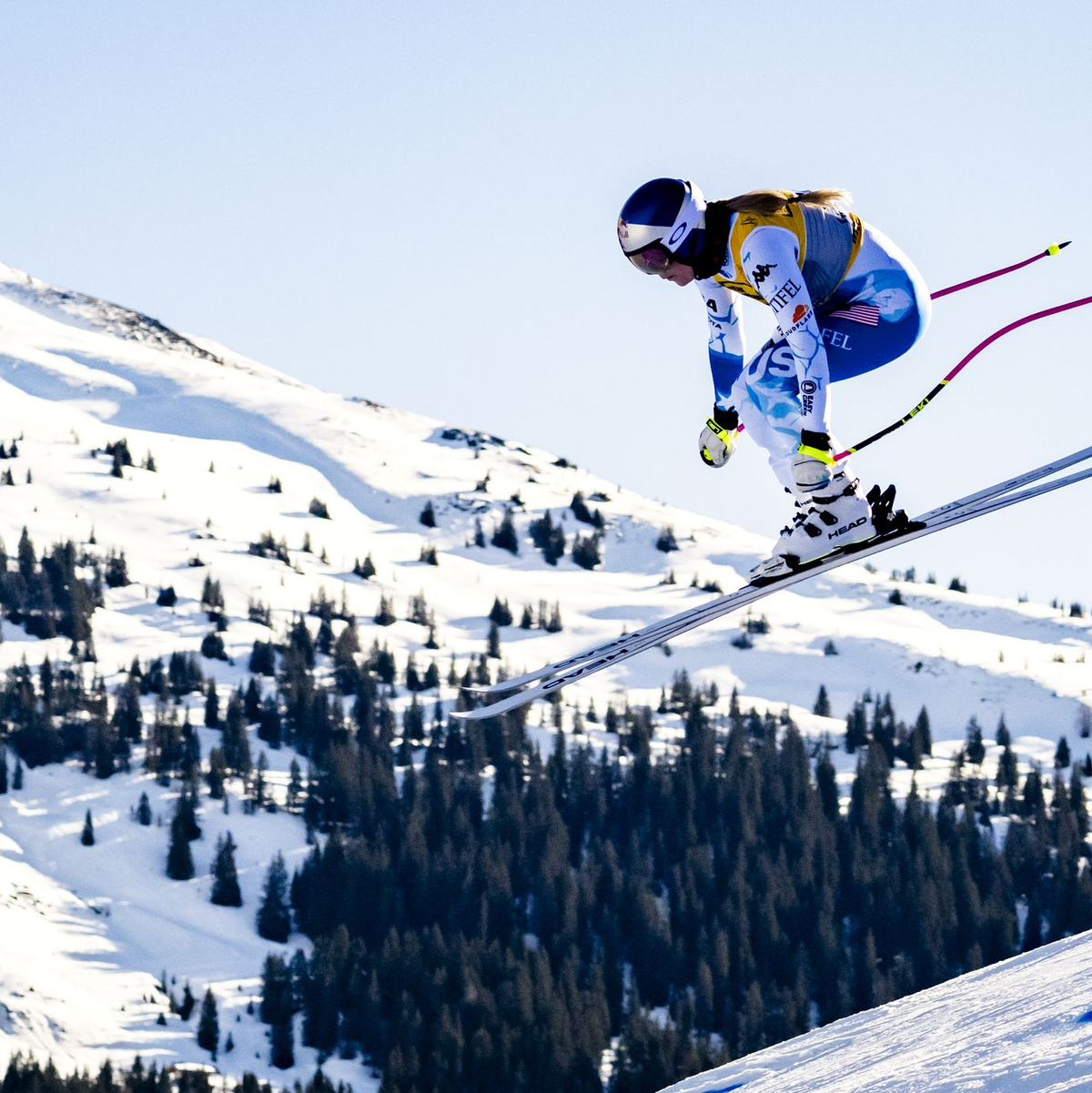 Lindsey Vonn bestreitet ihre achte WM. - Foto: Jean-Christophe Bott/KEYSTONE/dpa