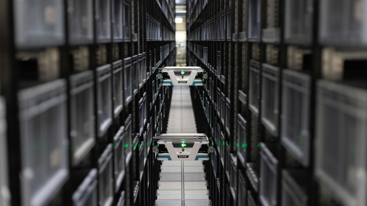 Exotec stellt die nächste Generation seines Skypod-Systems vor: Ein All-in-One-Roboter-basiertes AS/RS, das die Mehrzahl der Prozesse im Lager abdeckt - Foto: presseportal.de