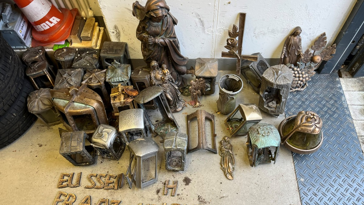 POL-MG: Nachtragsmeldung zu: Gemeinsame Presserklärung der Polizei Mönchengladbach und mags zu Diebstählen auf Friedhöfen - Foto: presseportal.de