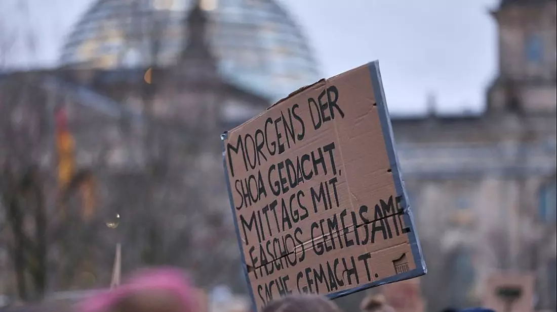 Großdemo gegen die CDU am 02.02.2025 - Bild: über dts Nachrichtenagentur