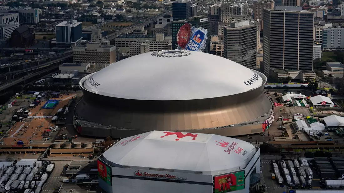 Der Superdome in Las Vegas ist schon zum achten Mal Austragungsort für einen Super Bowl - Bild: Julia Demaree Nikhinson/AP/dpa