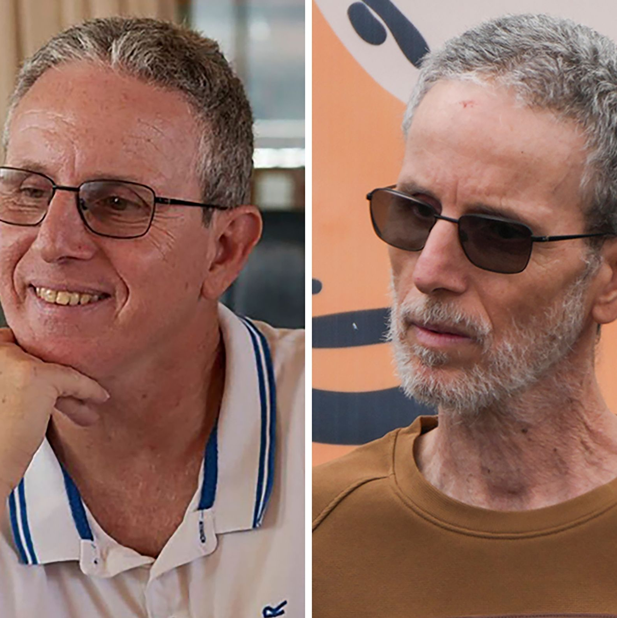 Ohad Ben Ami auf einem undatierten Bild vor der Entführung und bei seiner Freilassung aus der Geiselhaft. - Foto: Uncredited/Abdel Kareem Hana/Hostages Family Forum/AP/dpa