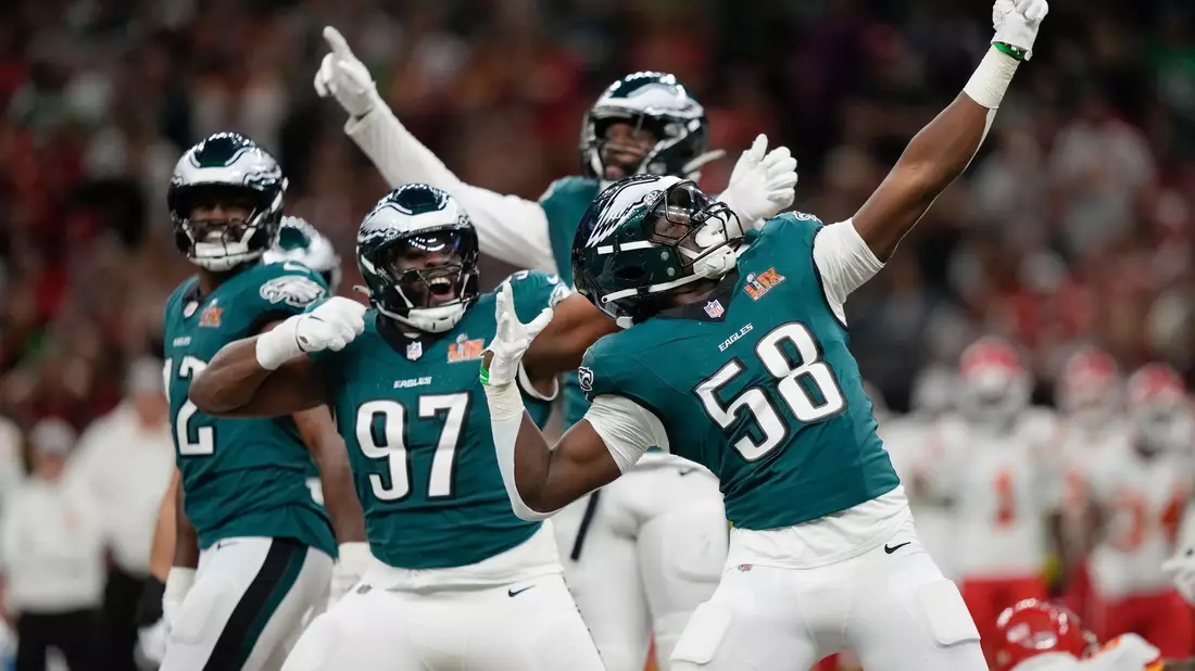 Die Philadelphia Eagles jubeln im Super Bowl. - Bild: Matt Slocum/AP/dpa