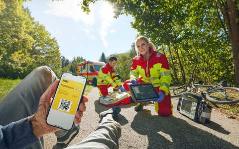 Zum Tag des Notrufs am 11. Februar / Der ADAC Notfallpass erleichtert die Rettung / Im Ernstfall entscheiden Minuten: Daten aus dem digitalen Notfallpass können Rettungsmaßnahmen beschleunigen - Foto: presseportal.de