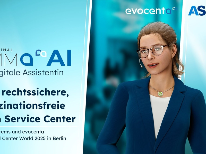 Erste rechtssichere, halluzinationsfreie KI im Service Center: Arvato Systems und evocenta auf der Call Center World 2025 in Berlin - Foto: presseportal.de