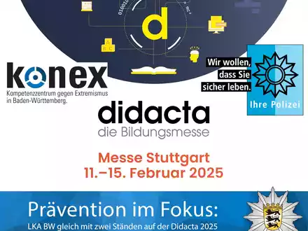 LKA-BW: Prävention fest im Blick: Das Landeskriminalamt Baden-Württemberg auf der Didacta 2025 - Besuchen Sie uns - Foto: presseportal.de